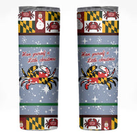 Maryland Symbols Christmas Skinny Tumbler Xmas Holiday Patterns - Wonder Print Shop