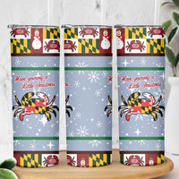 Maryland Symbols Christmas Skinny Tumbler Xmas Holiday Patterns - Wonder Print Shop