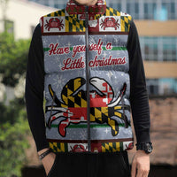 Maryland Symbols Christmas Sleeveless Puffer Jacket Xmas Holiday Patterns - Wonder Print Shop