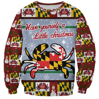 Maryland Symbols Christmas Sweatshirt Xmas Holiday Patterns - Wonder Print Shop
