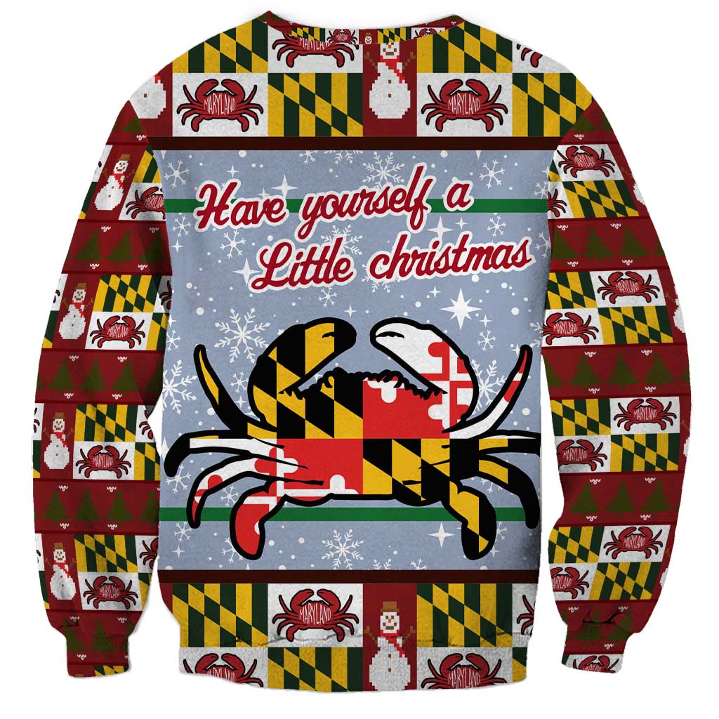 Maryland Symbols Christmas Sweatshirt Xmas Holiday Patterns - Wonder Print Shop