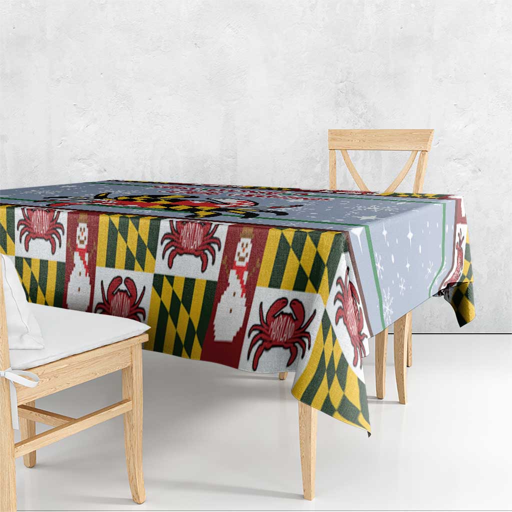 Maryland Symbols Christmas Tablecloth Xmas Holiday Patterns - Wonder Print Shop