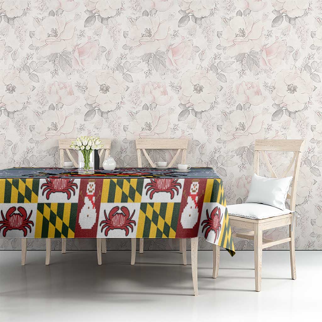 Maryland Symbols Christmas Tablecloth Xmas Holiday Patterns - Wonder Print Shop