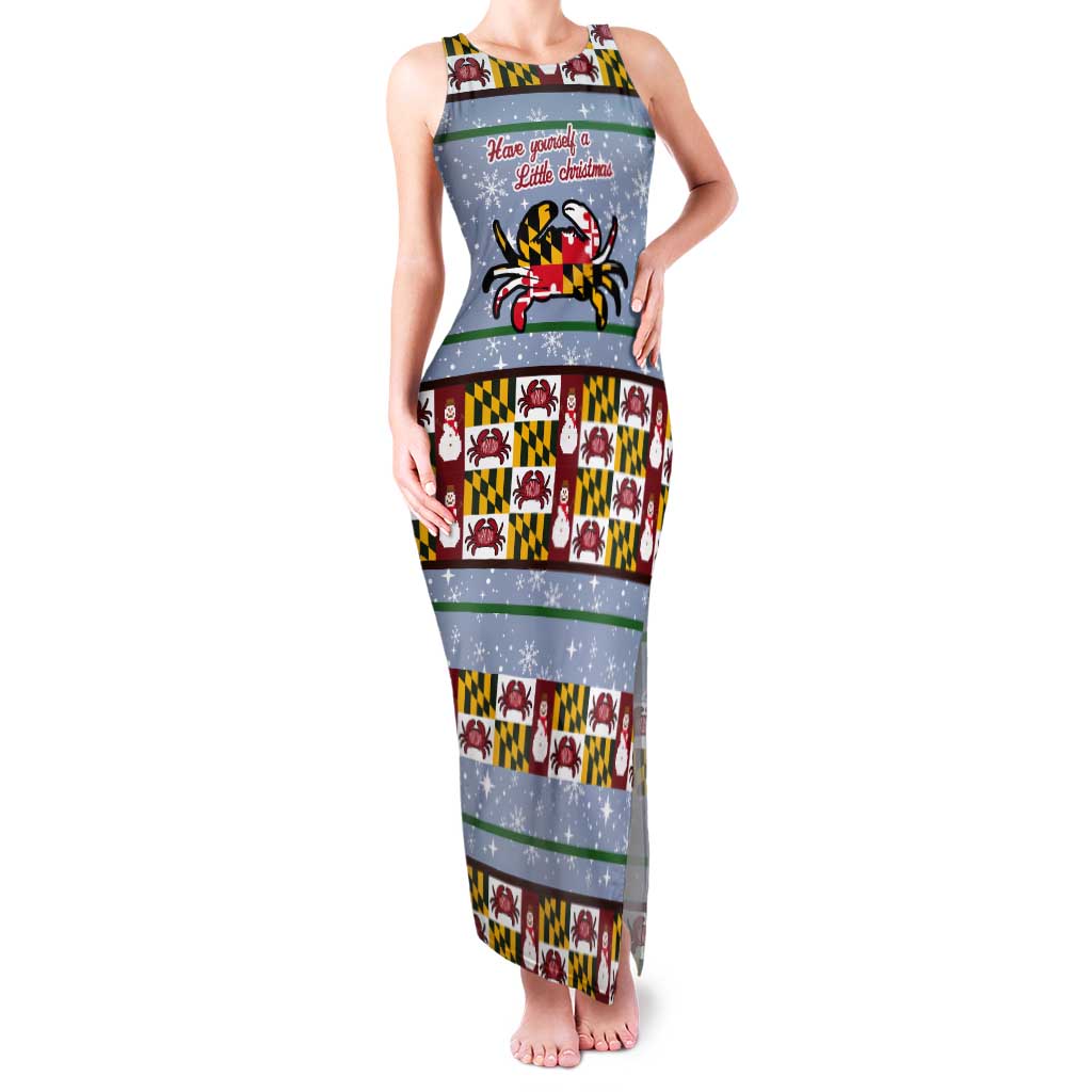 Maryland Symbols Christmas Tank Maxi Dress Xmas Holiday Patterns - Wonder Print Shop
