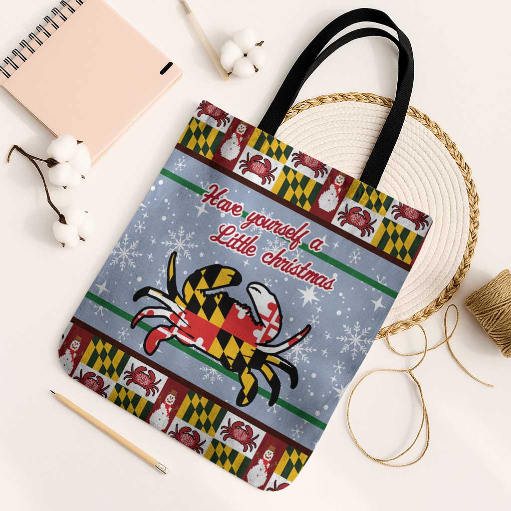 Maryland Symbols Christmas Tote Bag Xmas Holiday Patterns - Wonder Print Shop