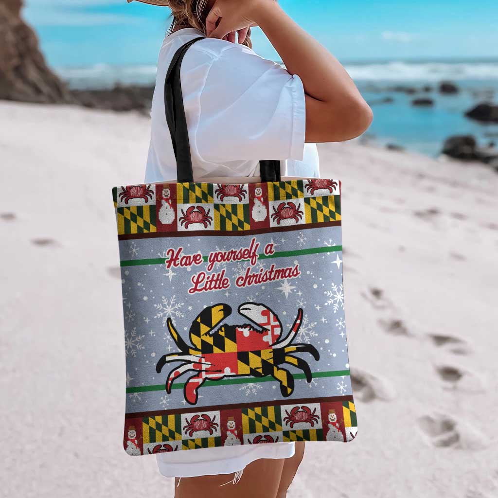 Maryland Symbols Christmas Tote Bag Xmas Holiday Patterns - Wonder Print Shop
