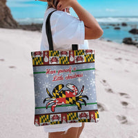 Maryland Symbols Christmas Tote Bag Xmas Holiday Patterns - Wonder Print Shop