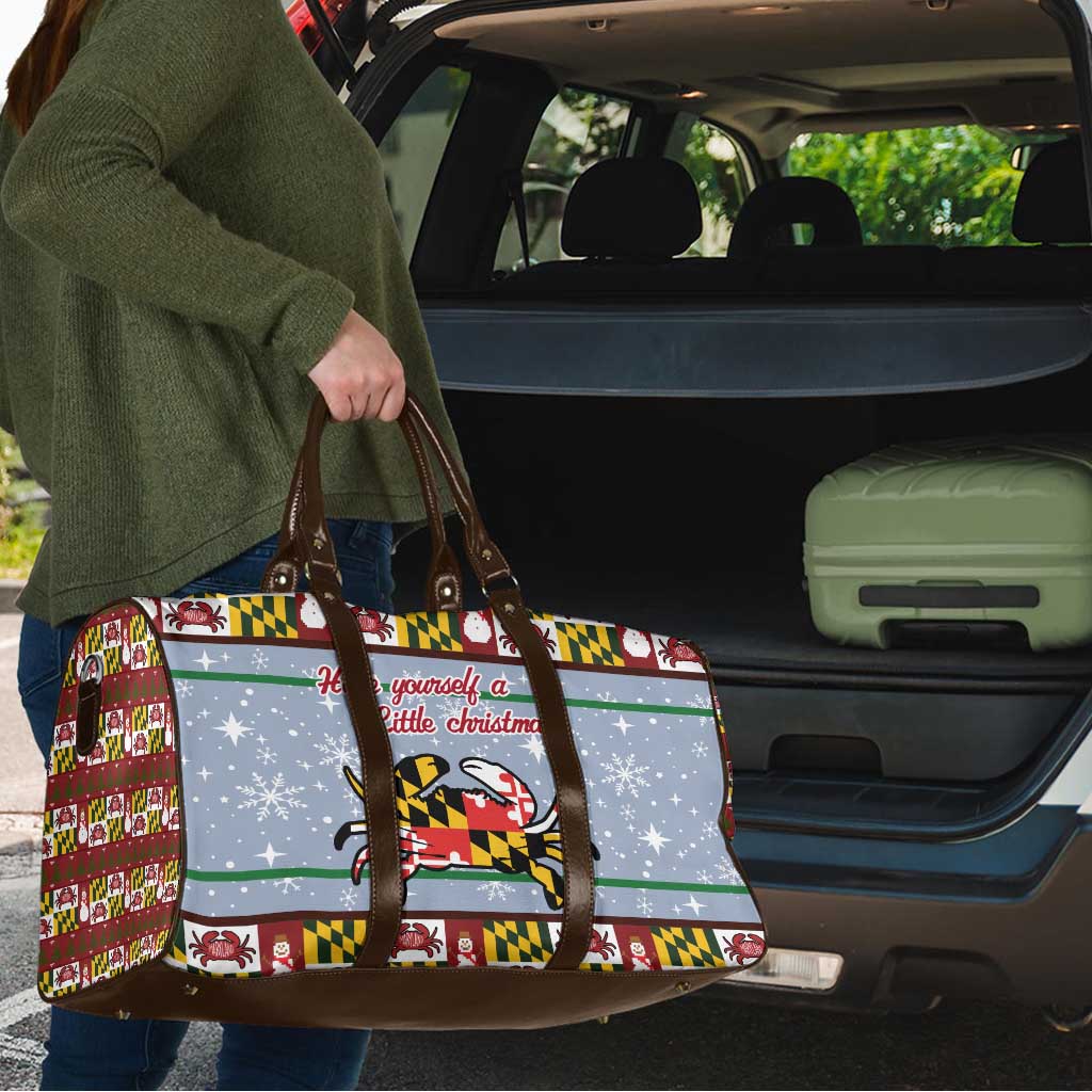 Maryland Symbols Christmas Travel Bag Xmas Holiday Patterns - Wonder Print Shop