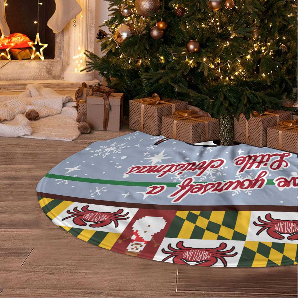 Maryland Symbols Christmas Tree Skirt Xmas Holiday Patterns - Wonder Print Shop