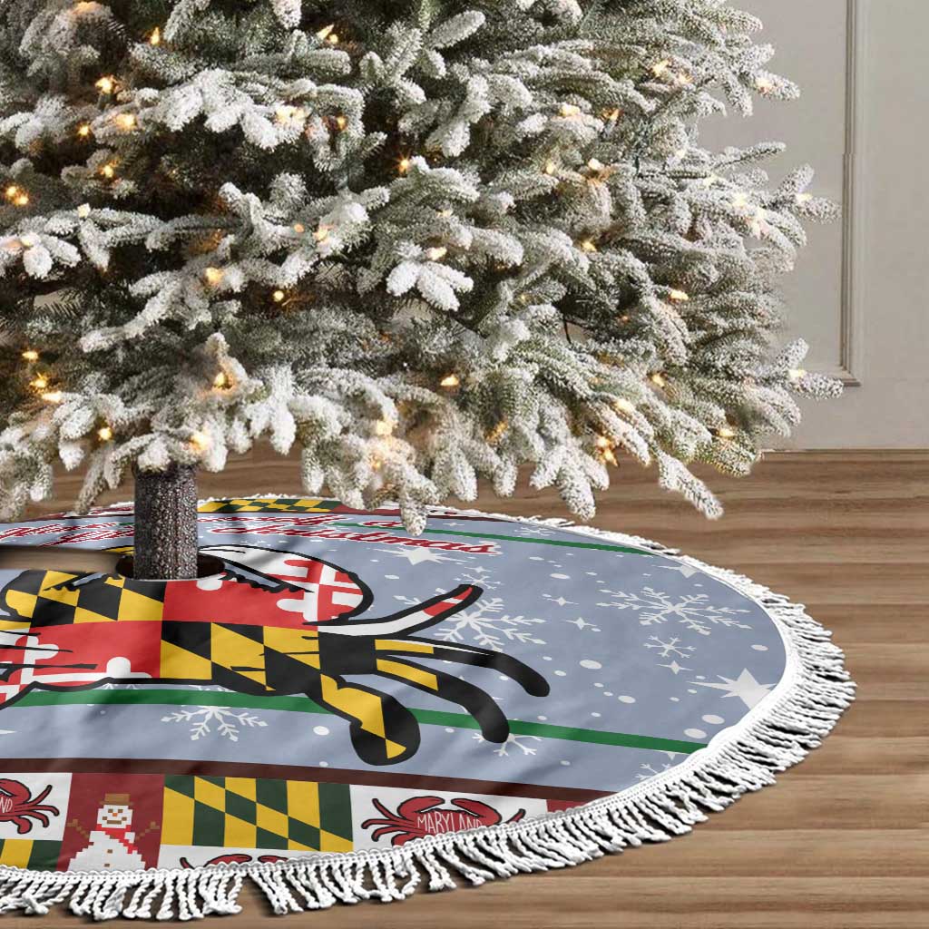 Maryland Symbols Christmas Tree Skirt Xmas Holiday Patterns - Wonder Print Shop