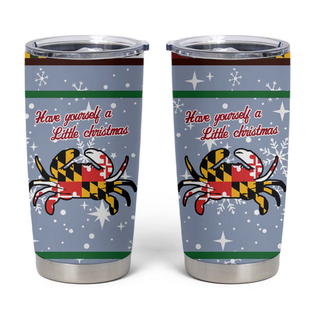 Maryland Symbols Christmas Tumbler Cup Xmas Holiday Patterns - Wonder Print Shop