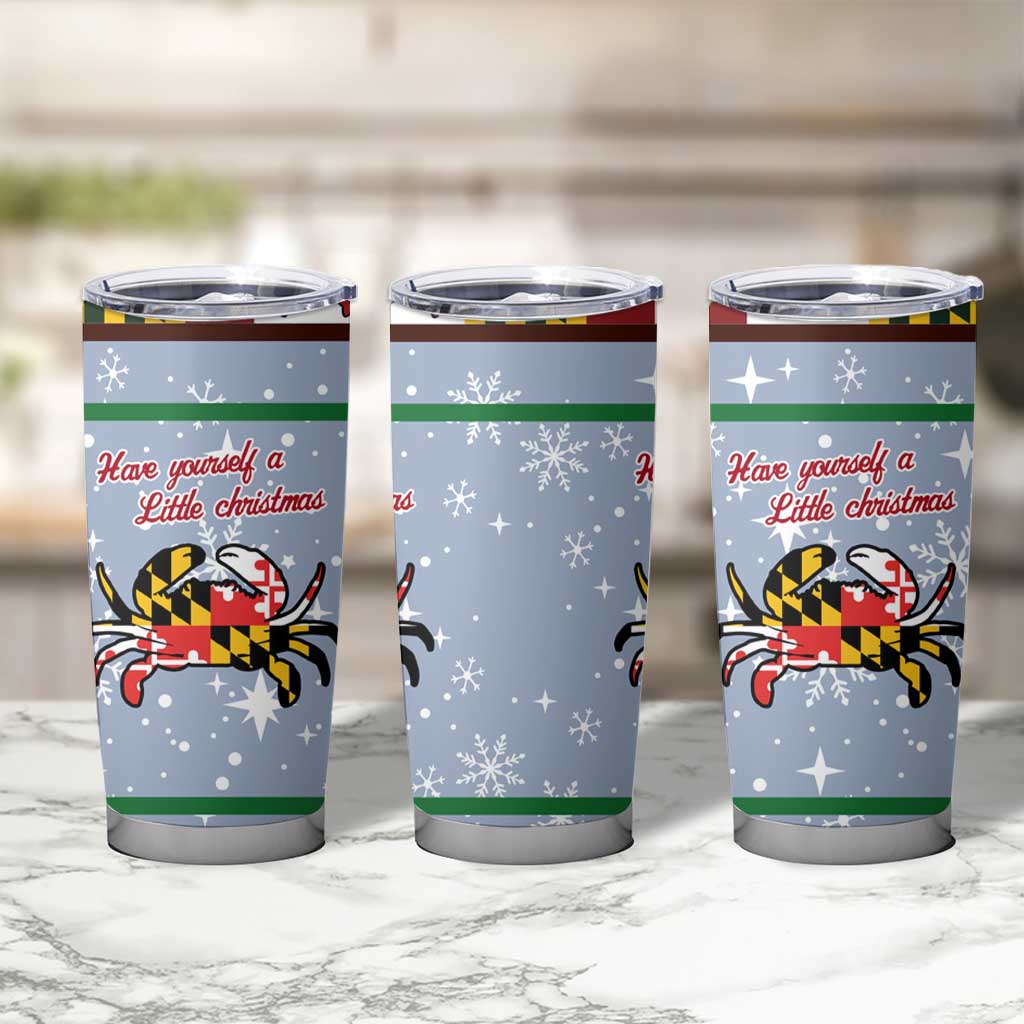 Maryland Symbols Christmas Tumbler Cup Xmas Holiday Patterns - Wonder Print Shop
