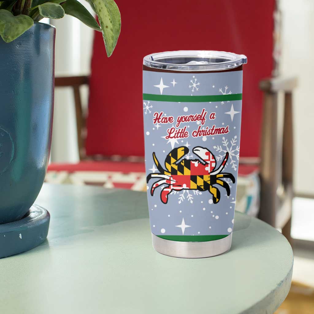Maryland Symbols Christmas Tumbler Cup Xmas Holiday Patterns - Wonder Print Shop