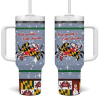 Maryland Symbols Christmas Tumbler With Handle Xmas Holiday Patterns - Wonder Print Shop