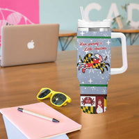 Maryland Symbols Christmas Tumbler With Handle Xmas Holiday Patterns - Wonder Print Shop