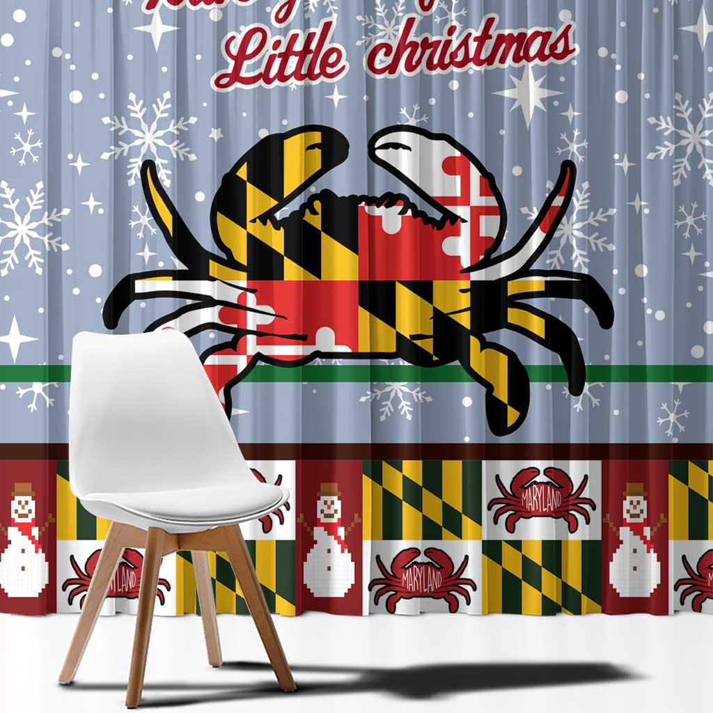 Maryland Symbols Christmas Window Curtain Xmas Holiday Patterns - Wonder Print Shop