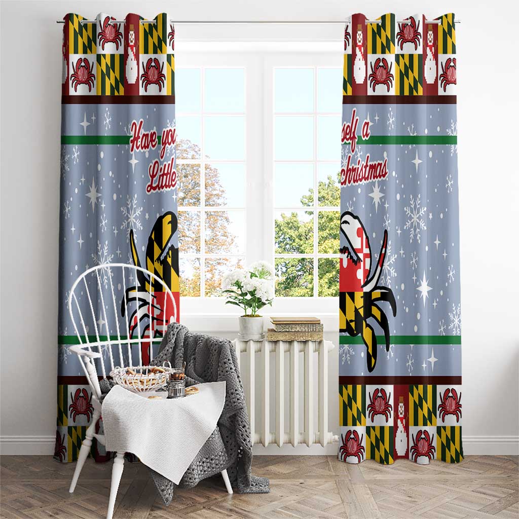 Maryland Symbols Christmas Window Curtain Xmas Holiday Patterns - Wonder Print Shop