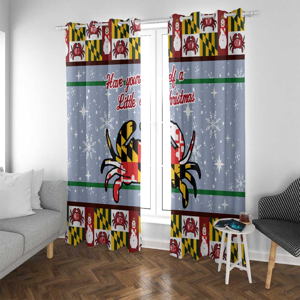 Maryland Symbols Christmas Window Curtain Xmas Holiday Patterns - Wonder Print Shop