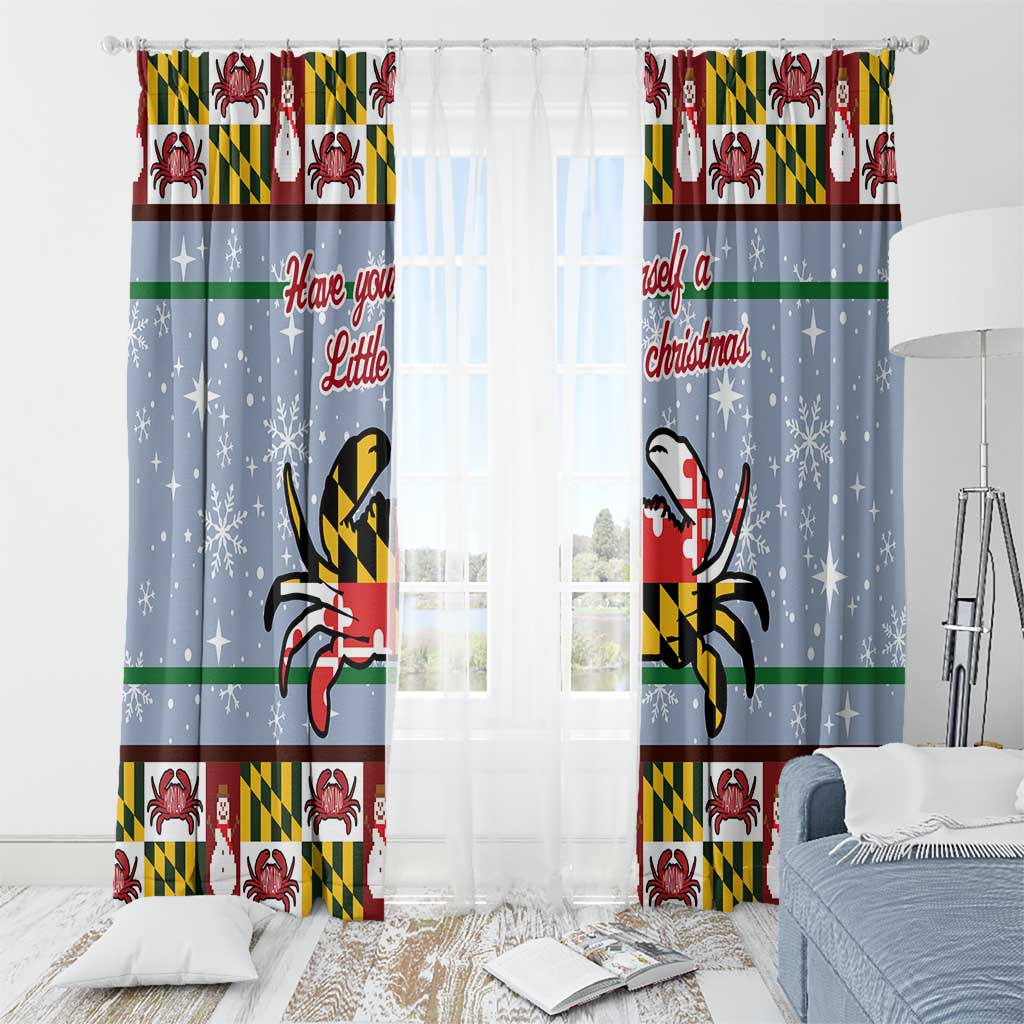 Maryland Symbols Christmas Window Curtain Xmas Holiday Patterns - Wonder Print Shop