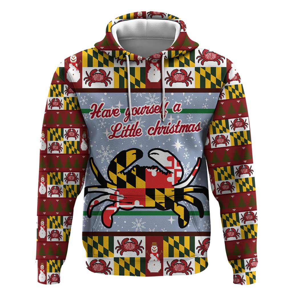 Maryland Symbols Christmas Zip Hoodie Xmas Holiday Patterns - Wonder Print Shop
