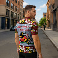 Maryland Symbols Christmas Zipper Polo Shirt Xmas Holiday Patterns - Wonder Print Shop