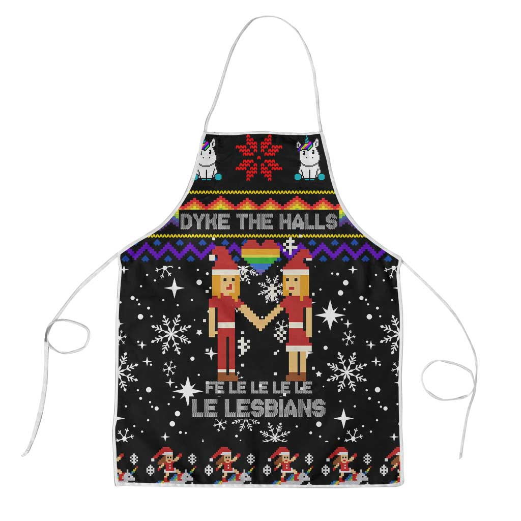 LGBT Lesbians Christmas Apron Xmas Holiday Patterns - Wonder Print Shop