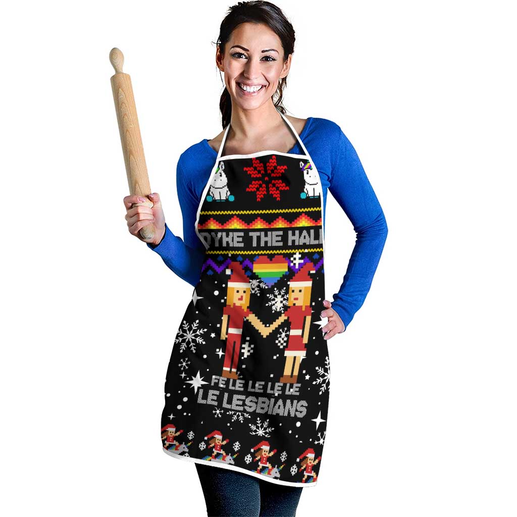 LGBT Lesbians Christmas Apron Xmas Holiday Patterns - Wonder Print Shop