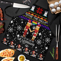 LGBT Lesbians Christmas Apron Xmas Holiday Patterns - Wonder Print Shop