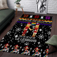 LGBT Lesbians Christmas Area Rug Xmas Holiday Patterns - Wonder Print Shop