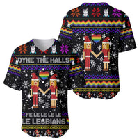 LGBT Lesbians Christmas Baseball Jersey Xmas Holiday Patterns - Wonder Print Shop