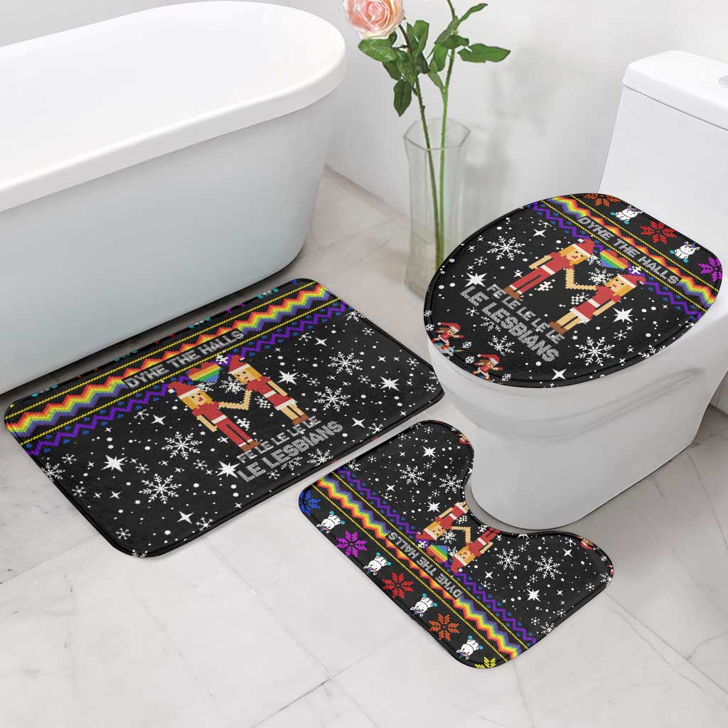 LGBT Lesbians Christmas Bathroom Set Xmas Holiday Patterns - Wonder Print Shop
