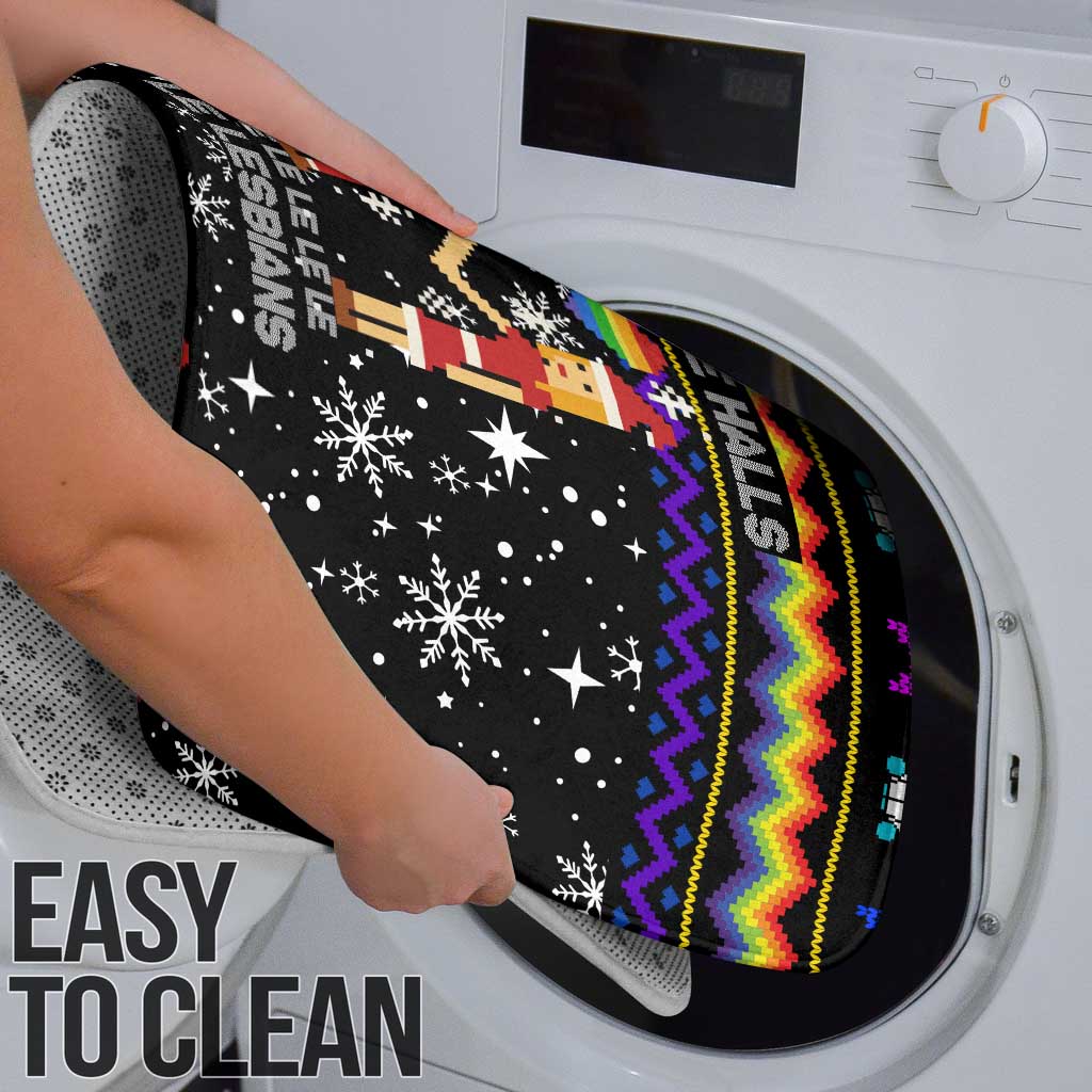 LGBT Lesbians Christmas Bathroom Set Xmas Holiday Patterns - Wonder Print Shop