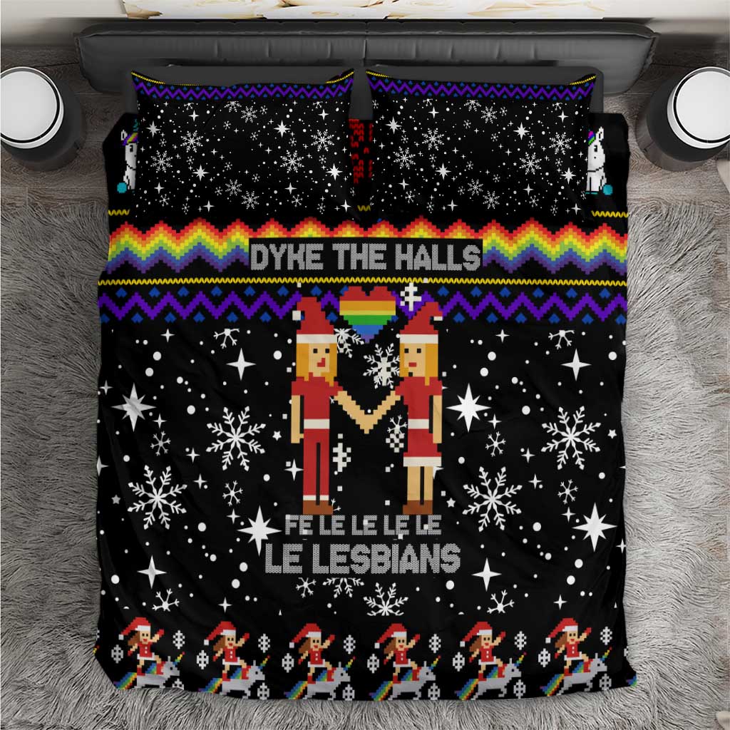 LGBT Lesbians Christmas Bedding Set Xmas Holiday Patterns - Wonder Print Shop