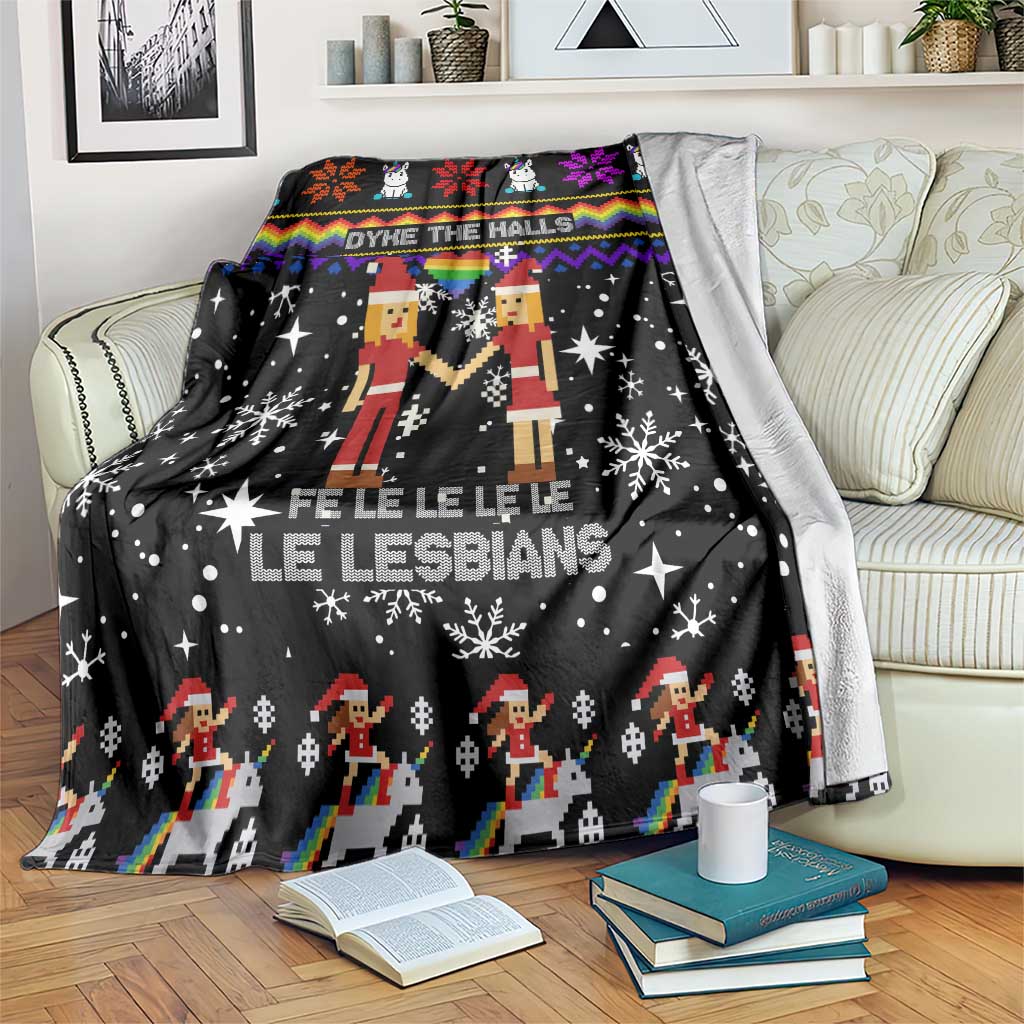 LGBT Lesbians Christmas Blanket Xmas Holiday Patterns - Wonder Print Shop