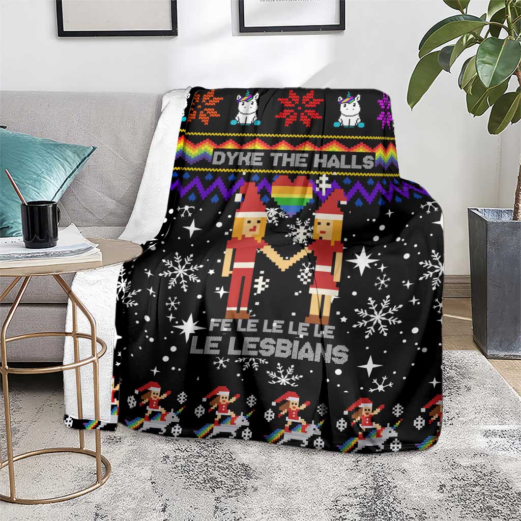 LGBT Lesbians Christmas Blanket Xmas Holiday Patterns - Wonder Print Shop