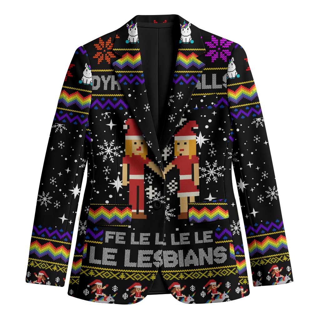 LGBT Lesbians Christmas Blazer Xmas Holiday Patterns - Wonder Print Shop