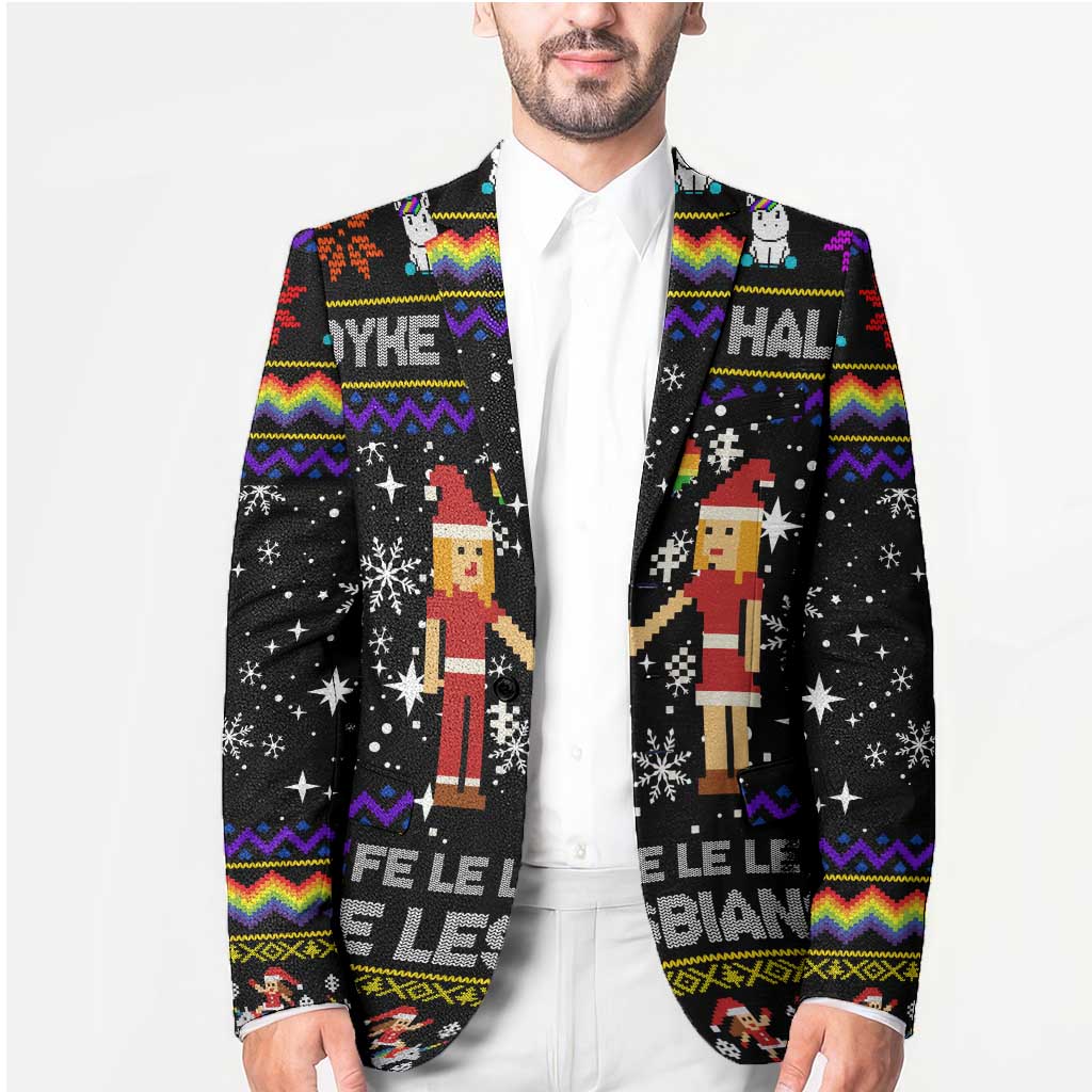 LGBT Lesbians Christmas Blazer Xmas Holiday Patterns - Wonder Print Shop