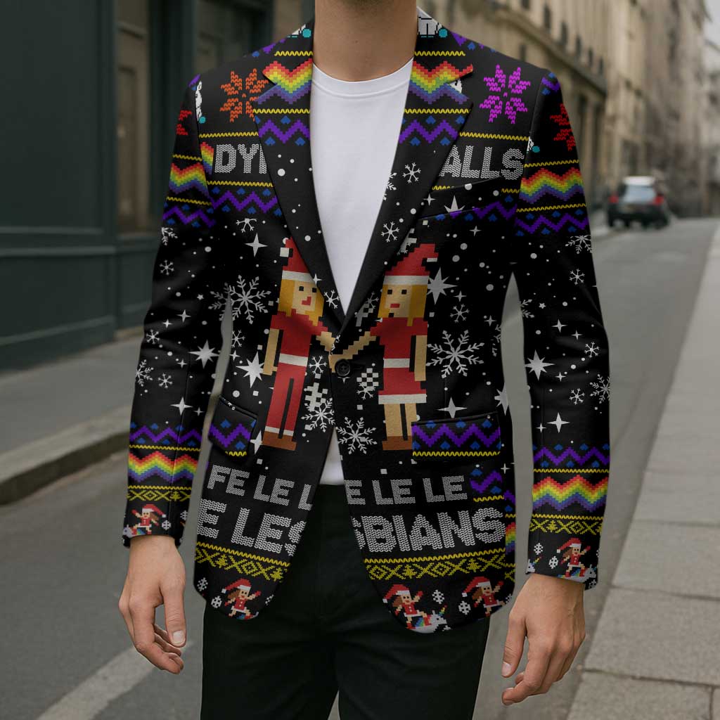 LGBT Lesbians Christmas Blazer Xmas Holiday Patterns - Wonder Print Shop