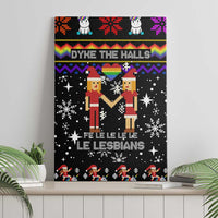 LGBT Lesbians Christmas Canvas Wall Art Xmas Holiday Patterns - Wonder Print Shop