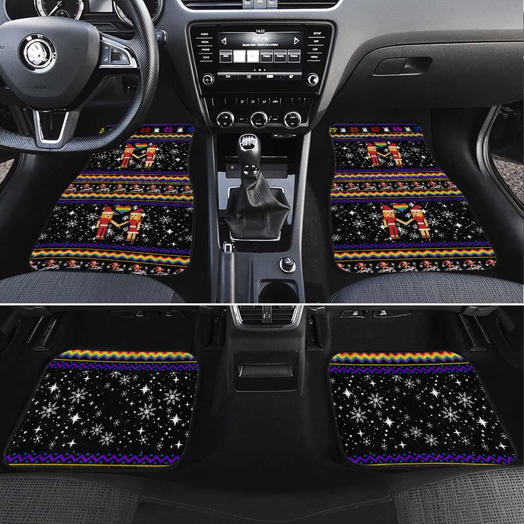 LGBT Lesbians Christmas Car Mats Xmas Holiday Patterns - Wonder Print Shop