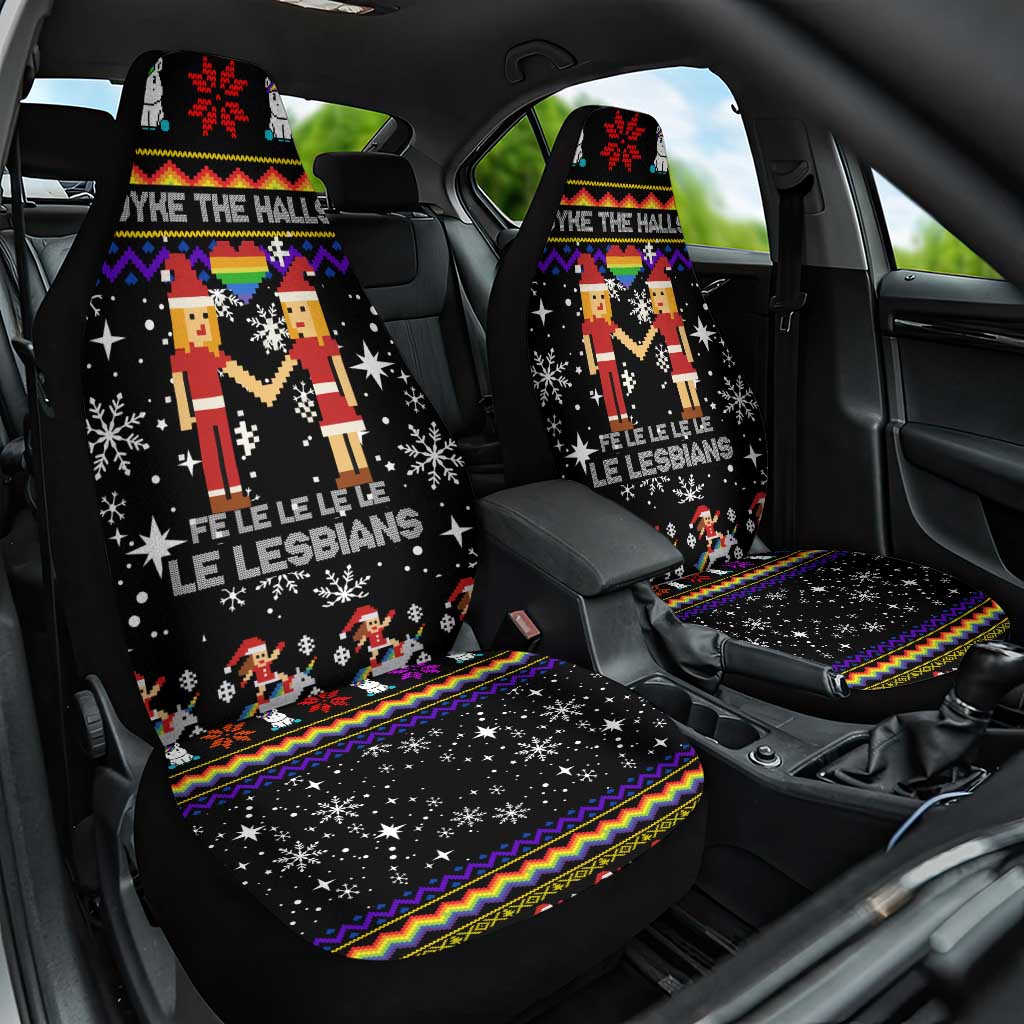 LGBT Lesbians Christmas Car Seat Cover Xmas Holiday Patterns - Wonder Print Shop