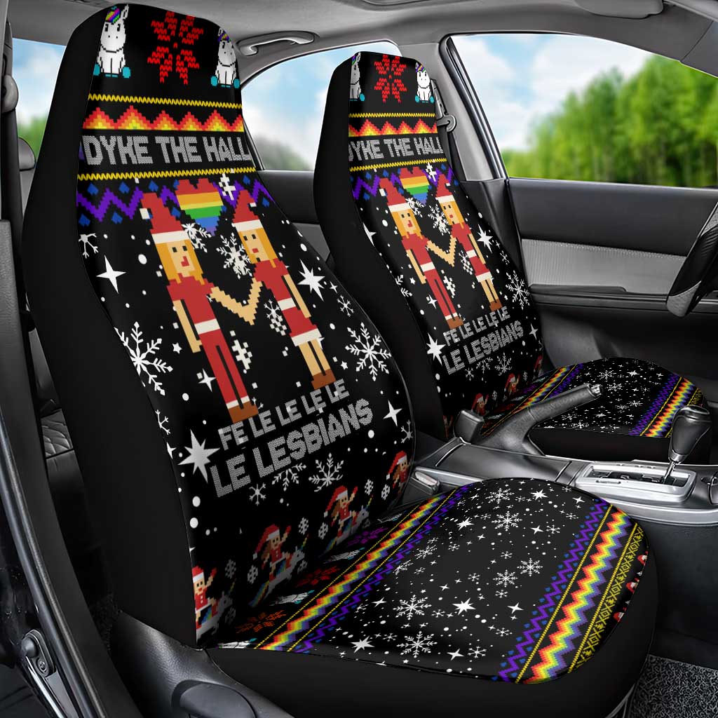 LGBT Lesbians Christmas Car Seat Cover Xmas Holiday Patterns - Wonder Print Shop