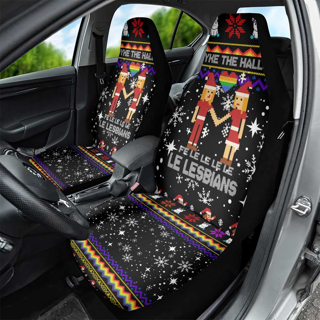 LGBT Lesbians Christmas Car Seat Cover Xmas Holiday Patterns - Wonder Print Shop