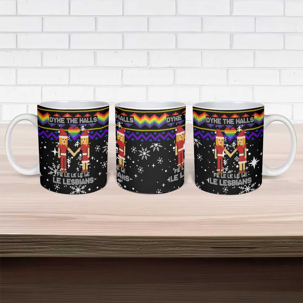 LGBT Lesbians Christmas Ceramic Mug Xmas Holiday Patterns - Wonder Print Shop