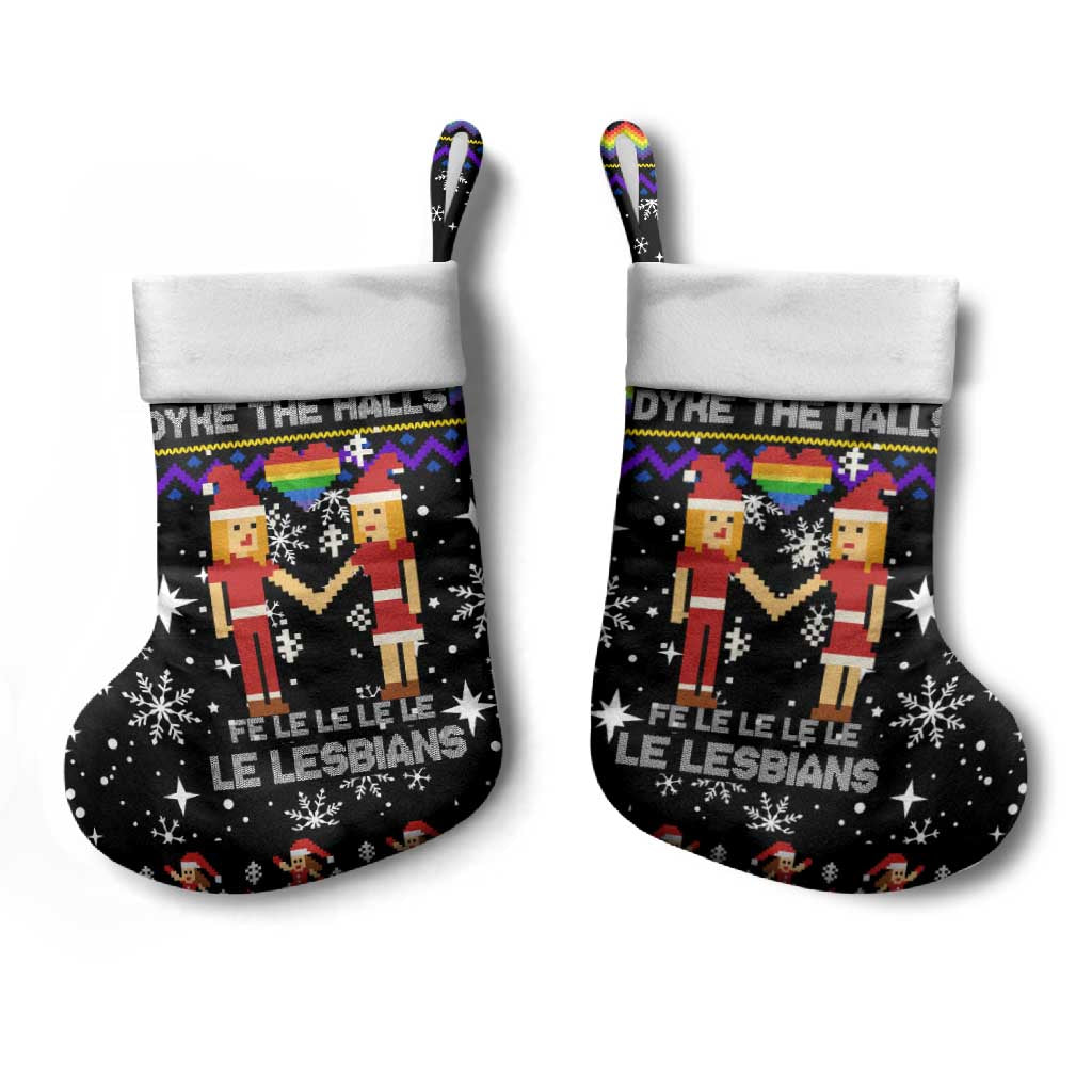 LGBT Lesbians Christmas Stocking Xmas Holiday Patterns - Wonder Print Shop