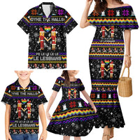LGBT Lesbians Christmas Family Matching Mermaid Dress and Hawaiian Shirt Xmas Holiday Patterns - Wonder Print Shop