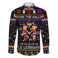 LGBT Lesbians Christmas Family Matching Off Shoulder Maxi Dress and Hawaiian Shirt Xmas Holiday Patterns - Wonder Print Shop