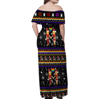 LGBT Lesbians Christmas Family Matching Off Shoulder Maxi Dress and Hawaiian Shirt Xmas Holiday Patterns - Wonder Print Shop