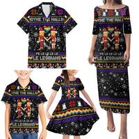 LGBT Lesbians Christmas Family Matching Puletasi and Hawaiian Shirt Xmas Holiday Patterns - Wonder Print Shop