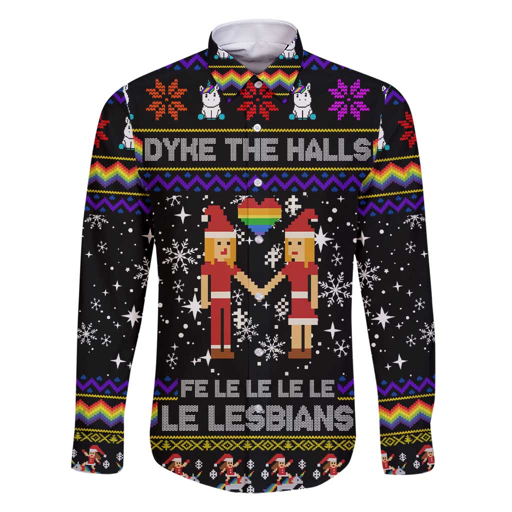 LGBT Lesbians Christmas Family Matching Short Sleeve Bodycon Dress and Hawaiian Shirt Xmas Holiday Patterns - Wonder Print Shop